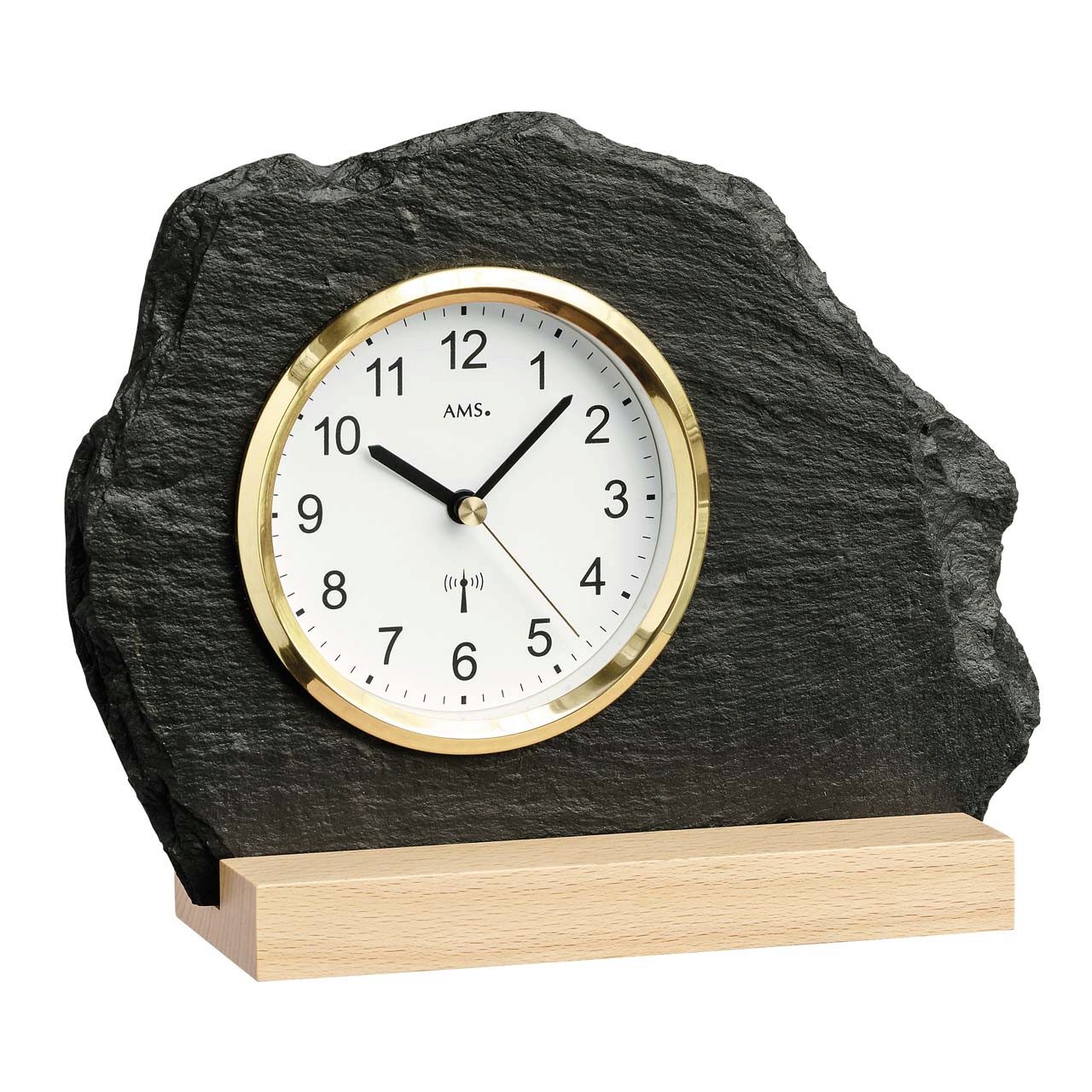 Ceas de masa AMS 5115, Quartz, Alb, Analogic, Modern