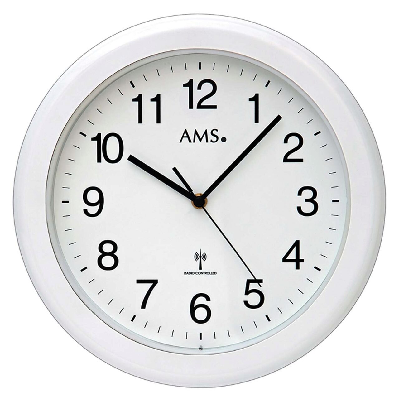 Ceas de perete AMS 5957, Quartz, Alb, Analogic, Modern