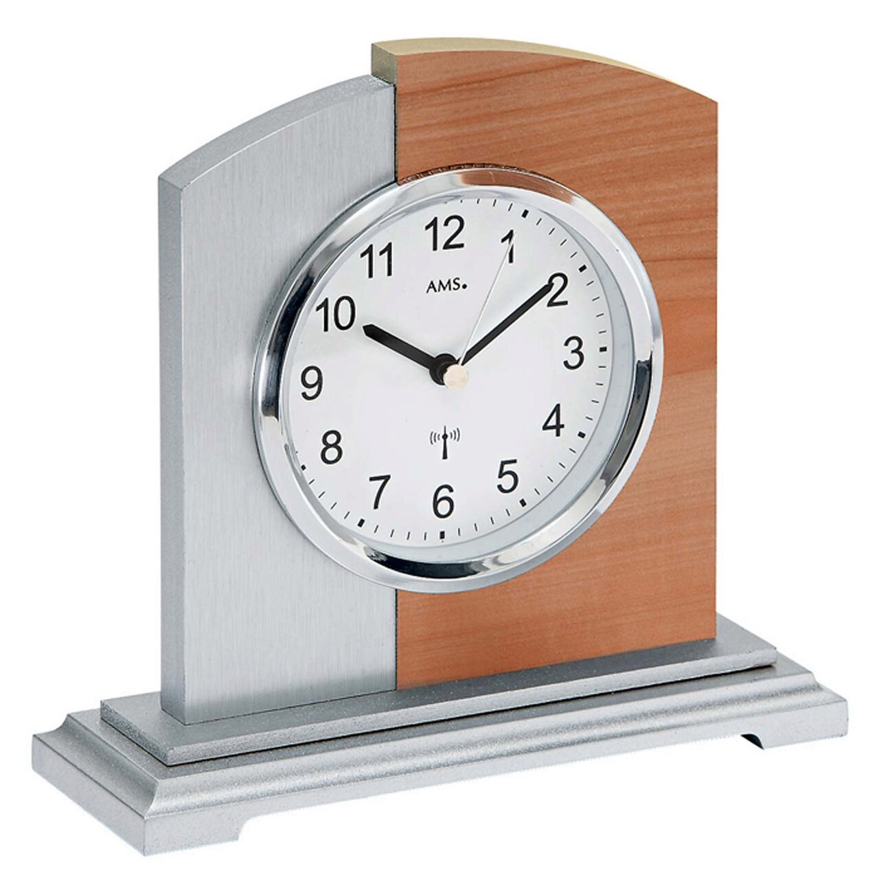 Ceas de masa AMS 5146, Quartz, Alb, Analogic, Modern