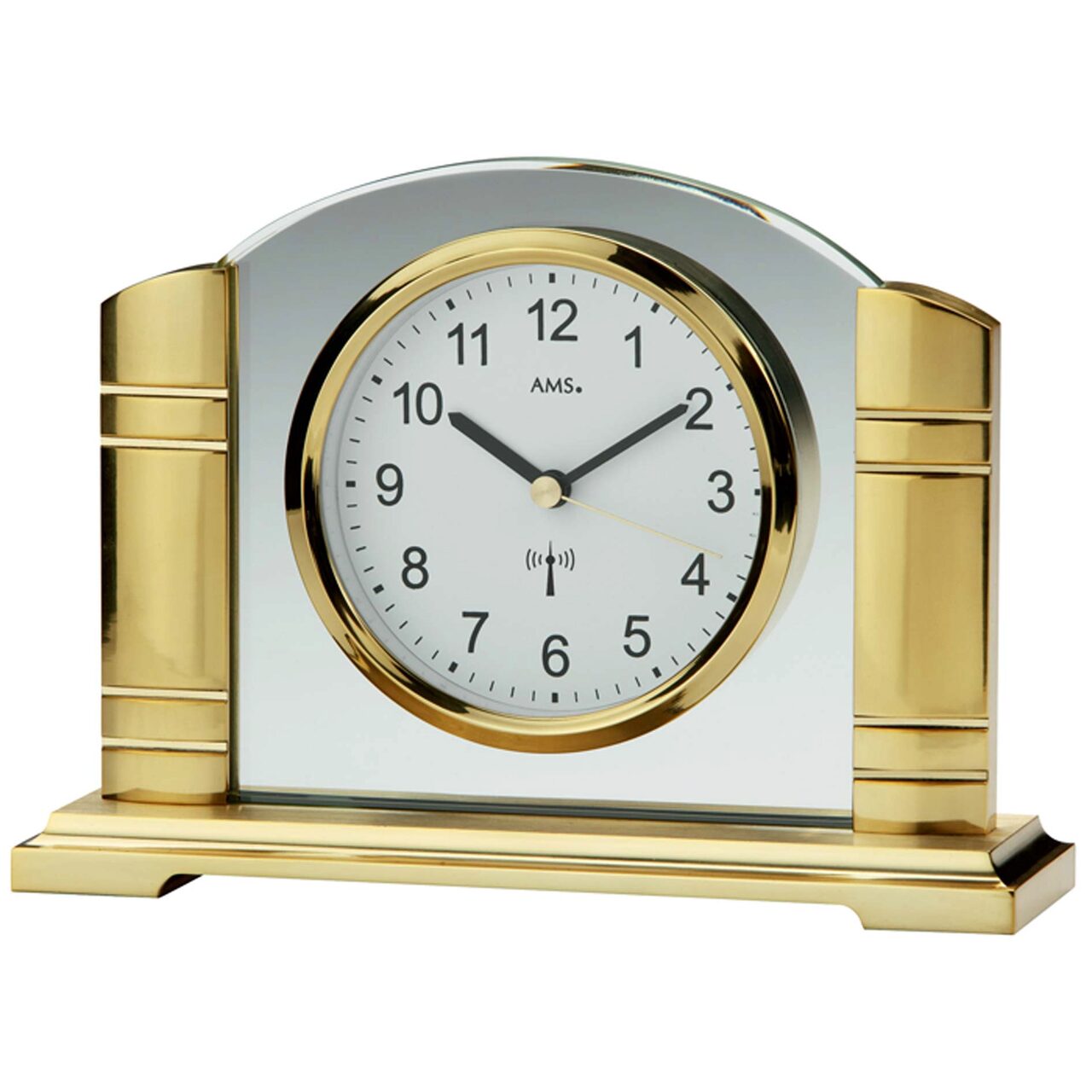 Ceas de masa AMS 5143, Quartz, Alb, Analogic, Modern