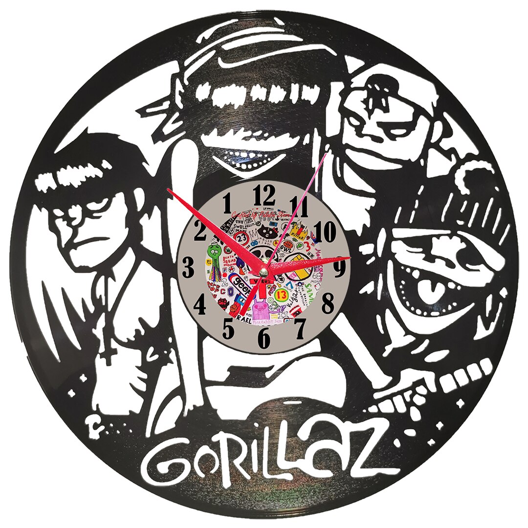 Ceas disc vinil sens invers Gorillaz
