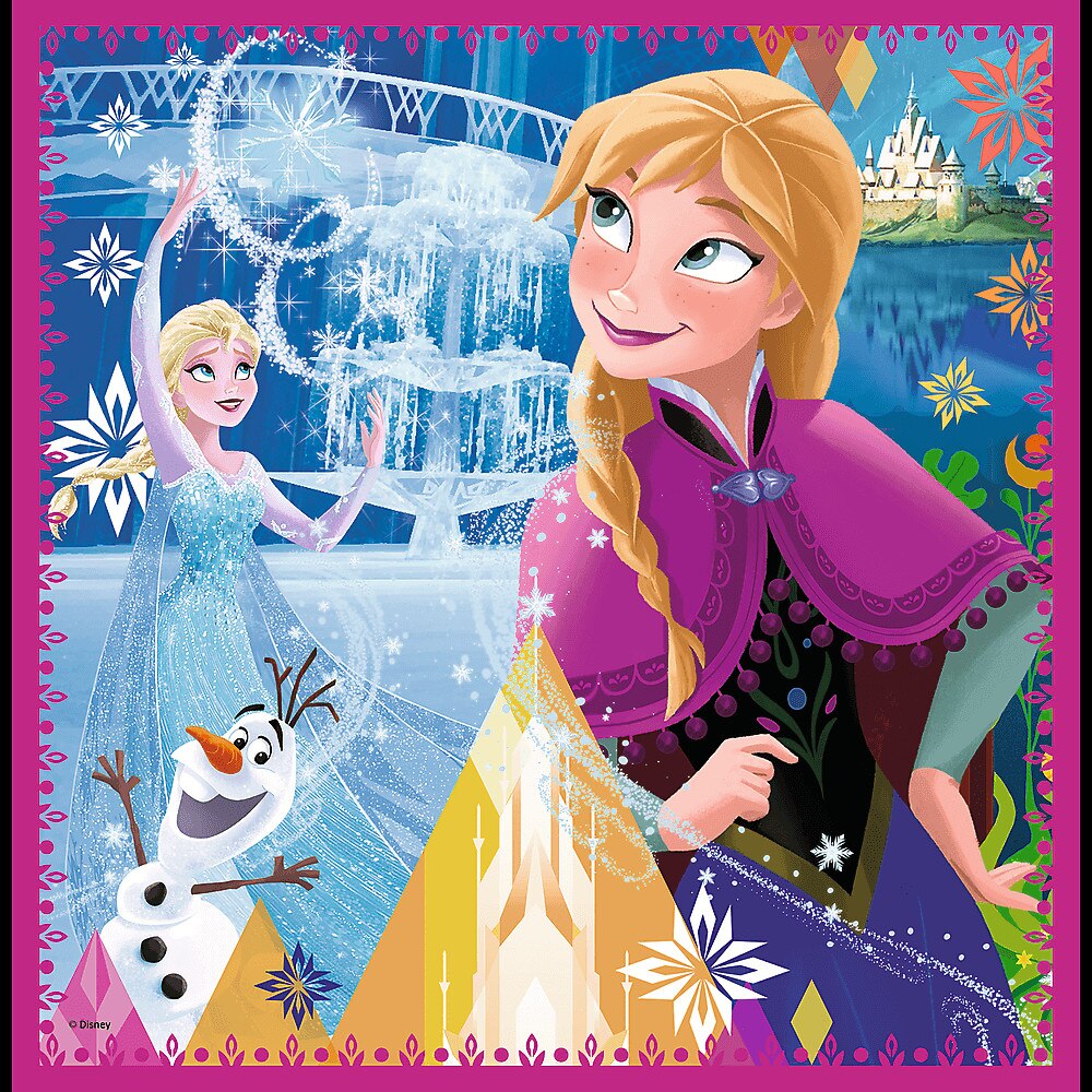 Set puzzle 3 in 1 Trefl Disney Frozen 2, Magia iernii, 1x20 piese, 1x36 ...