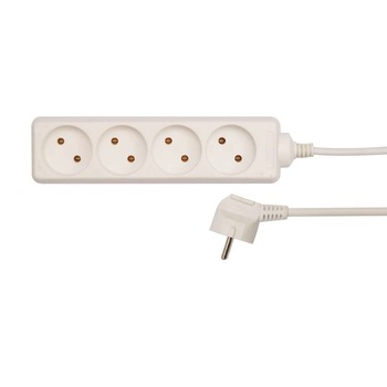 Prelungitor cu cablu, 3m, alb, 4 prize Vorel 72505 Prelungitor cu cablu, 3m, alb, 4 prize Vorel 72505