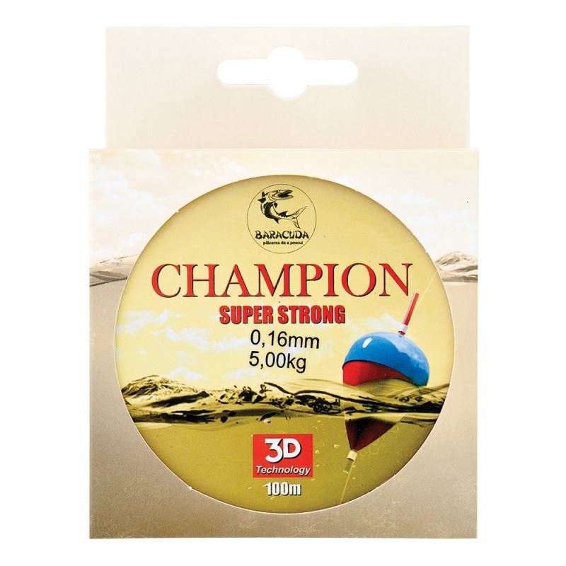 Nylon/fir monofilament Baracuda Champion 100 m, maro, 0.14 mm