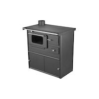 Soba Masina Gatit Bucatarie Lemne, Pazia IV, Spor Plita, Cuptor Ler, Evacure Partea Stanga Diametru Burlan 130mm, Putere 7kw, Dimensiuni 82 x 82 x 46cm, Zona Depozitat / Uscat Lemne