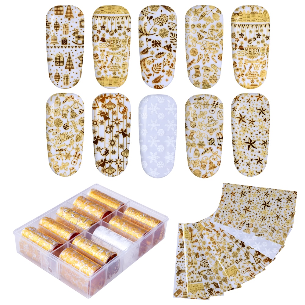 Folie de transfer – set 10 – Gold Christmas Collection