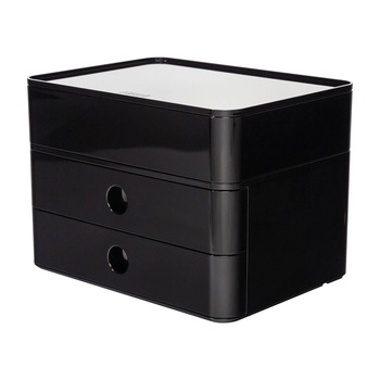 Cutie modulara Allison, HAN, Suport documente, Cu 2 sertare si organizator, 260 x 195 x 190 mm, Negru Cutie modulara Allison, HAN, Suport documente, Cu 2 sertare si organizator, 260 x 195 x 190 mm, Negru