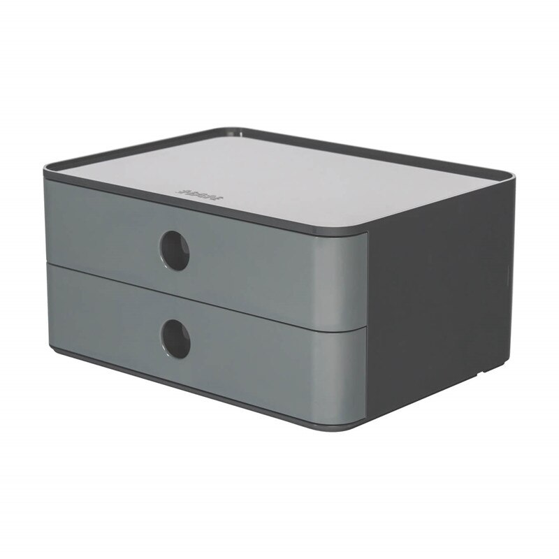 Cutie modulara Allison, HAN, Suport documente, Cu 2 sertare, 260 x 195 x 125 mm, Gri inchis