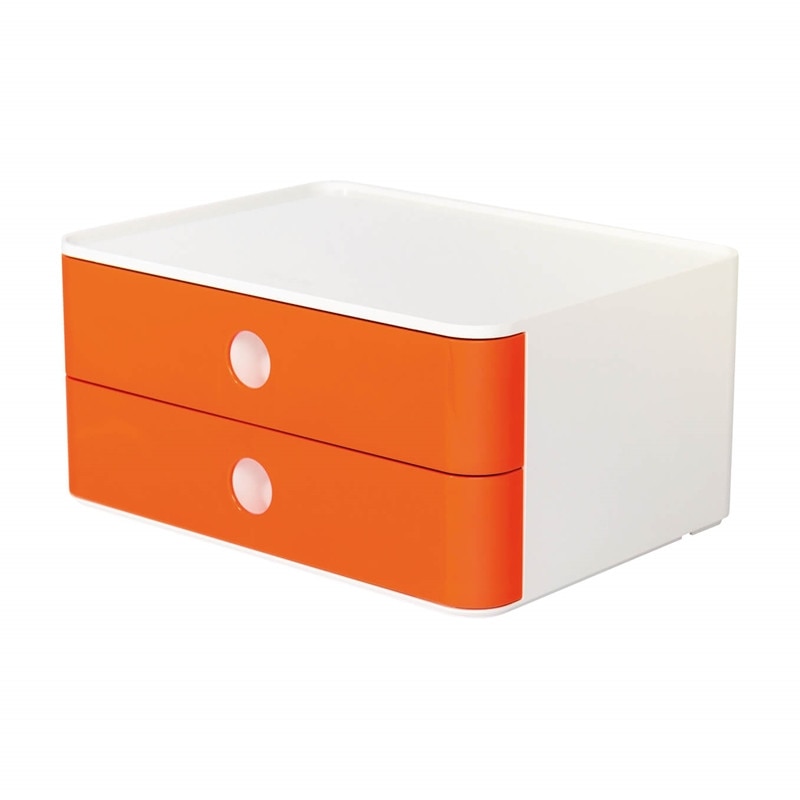 Cutie modulara Allison, HAN, Suport documente, Cu 2 sertare, 260 x 195 x 125 mm, Portocaliu inchis