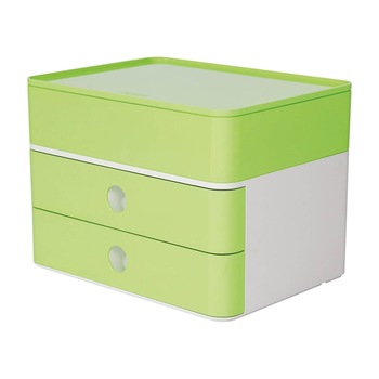 Cutie modulara Allison, HAN, Suport documente, Cu 2 sertare si organizator, 260 x 195 x 190 mm, Verde deschis/Alb Cutie modulara Allison, HAN, Suport documente, Cu 2 sertare si organizator, 260 x 195 x 190 mm, Verde deschis/Alb