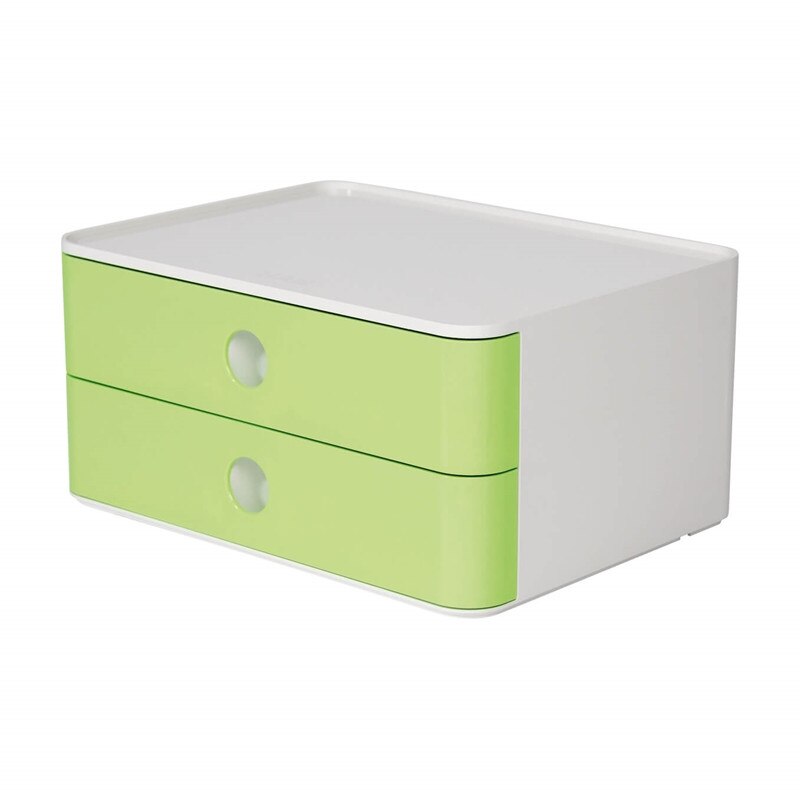 Cutie modulara Allison, HAN, Suport documente, Cu 2 sertare, 260 x 195 x 125 mm, Verde