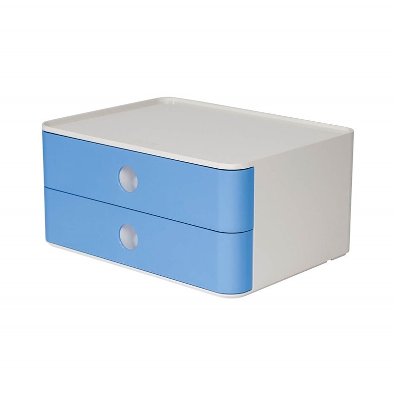 Cutie modulara Allison, HAN, Suport documente, Cu 2 sertare, 260 x 195 x 125 mm, Albastru deschis