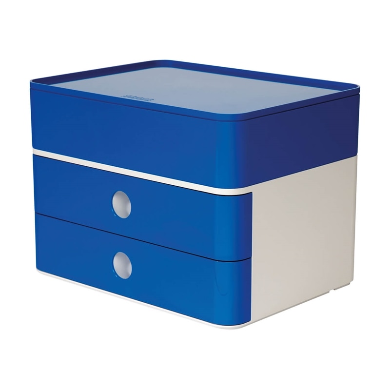 Cutie modulara Allison, HAN, Suport documente, Cu 2 sertare si organizator, 260 x 195 x 190 mm, Albastru