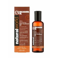 Tratament pentru par degradat cu Ulei de Macadamia, Natural World , 100ml