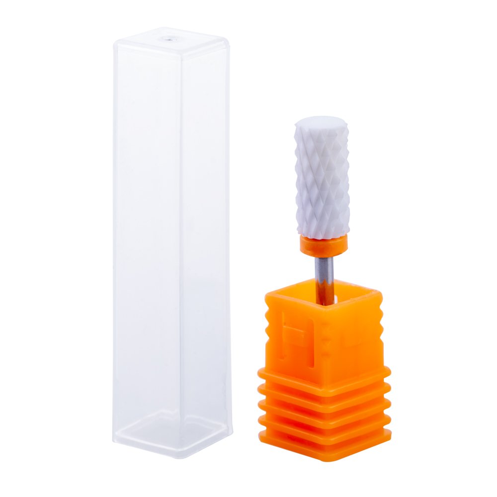Capat freza din ceramica, Lila Rossa, cilindric, varf drept, dur xxc, orange