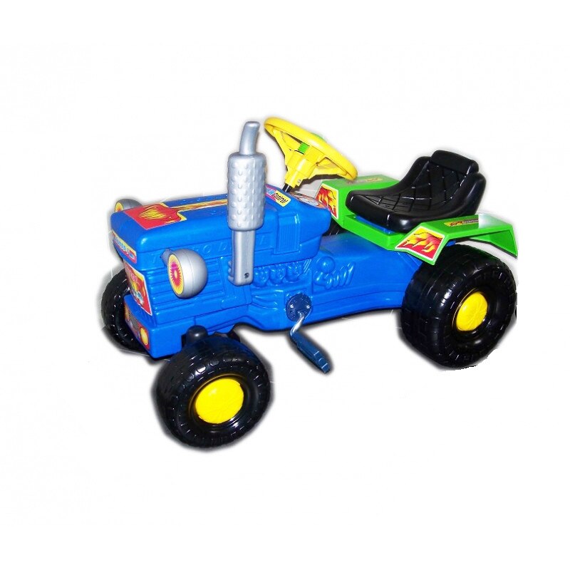 Tractor cu pedale pentru copii, albastru