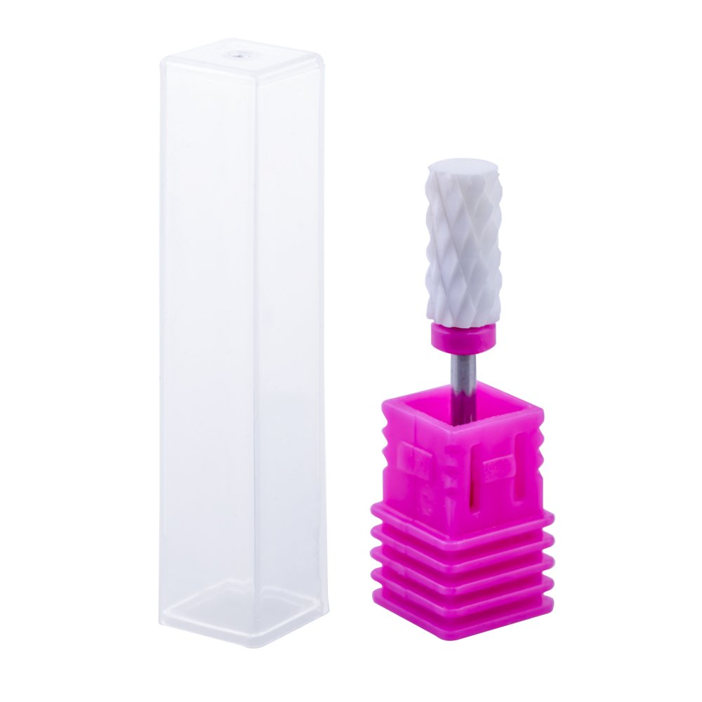 Capat freza din ceramica, Lila Rossa, cilindric, varf drept, dur xxxc, pink