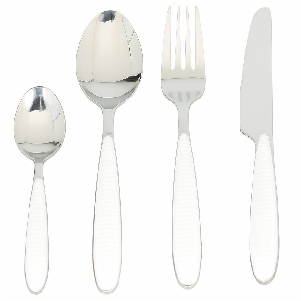 Set de tacamuri Glossy Bianco, 24 piese