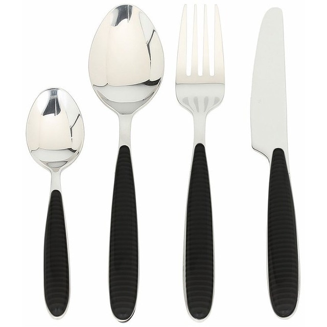 Set de tacamuri Glossy Nero, 24 piese