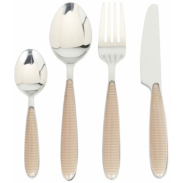 Set de tacamuri Glossy Beige, 24 piese