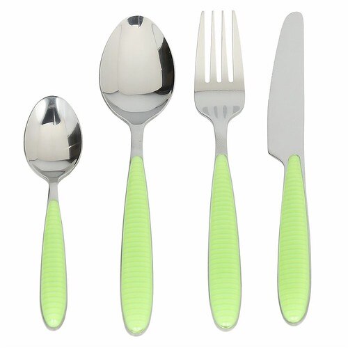Set de tacamuri Glossy Verde, 24 piese