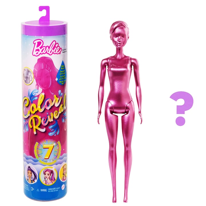 Барби изненада, Barbie® Color Reveal, Променлива във вода, 8 х 32,5 см
