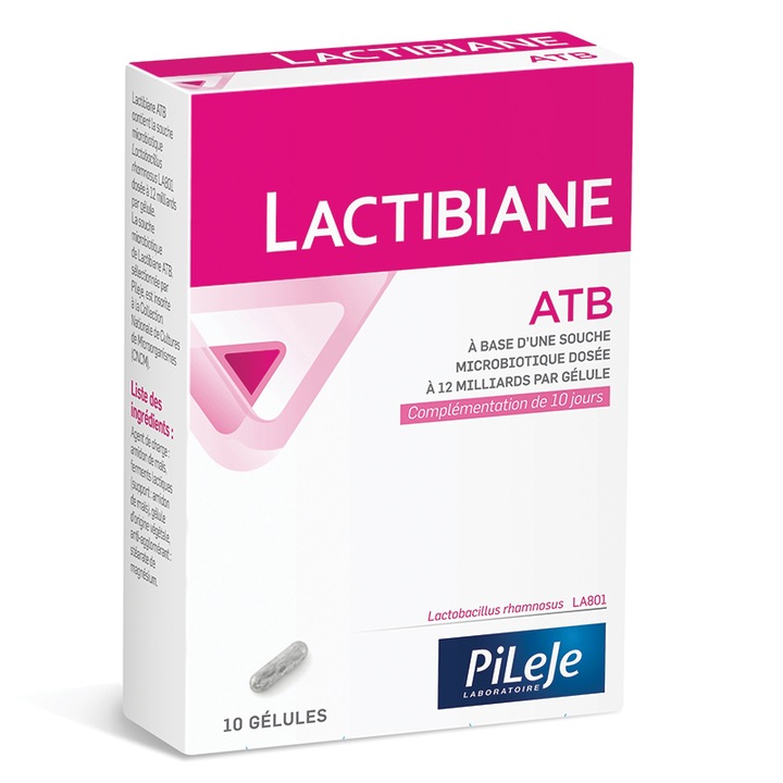 Supliment alimentar PiLeJe Lactibiane ATB Probiotice, 10 capsule