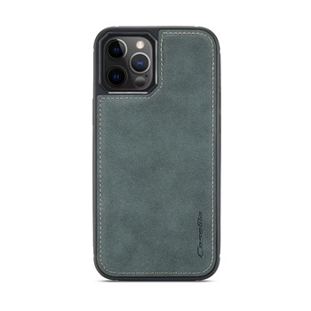 Husa iPhone 11 Pro, CaseMe, slim piele, tip back cover, textura catifelata, Verde Husa iPhone 11 Pro, CaseMe, slim piele, tip back cover, textura catifelata, Verde