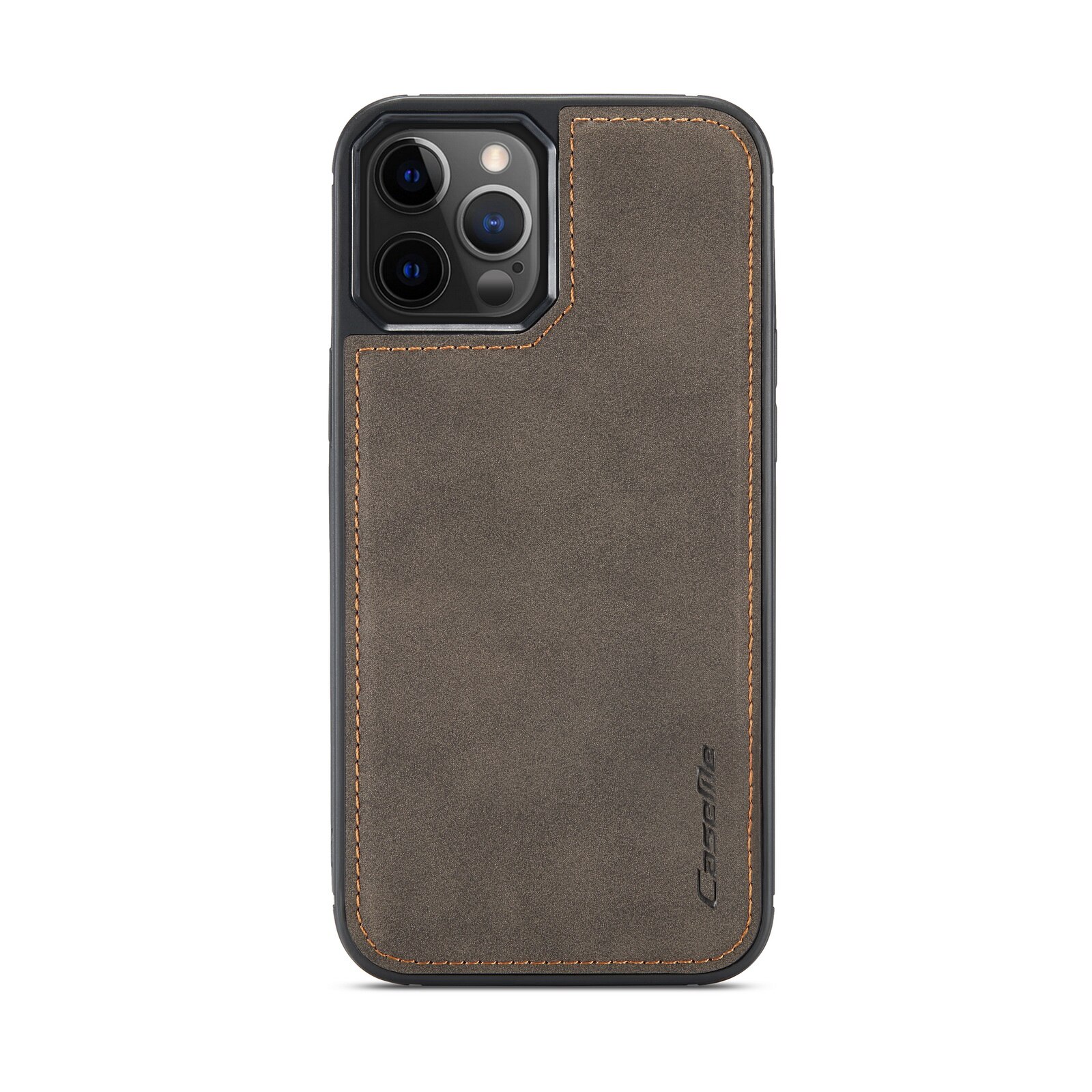 Husa iPhone 11 Pro, CaseMe, slim piele, tip back cover, textura catifelata, Maro coffee