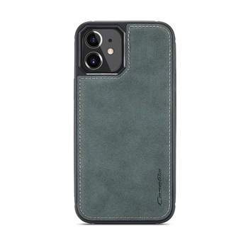 Husa iPhone 11, CaseMe, slim piele, tip back cover, textura catifelata, Verde