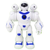 robot inteligent salamandra kids trage cu sageti efecte luminoase si sonore alb cu albastru 24 cm imagen 3_0_
0