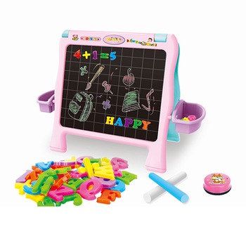 Set Tabla de scris si desenat, pliabila, cu doua fete, marker, creta, litere si cifre magnetice Set Tabla de scris si desenat, pliabila, cu doua fete, marker, creta, litere si cifre magnetice