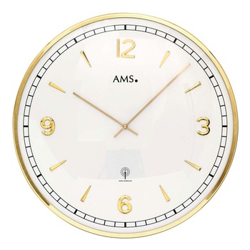 Ceas de perete AMS 5609, Quartz, Alb, Analogic, Modern Ceas de perete AMS 5609, Quartz, Alb, Analogic, Modern