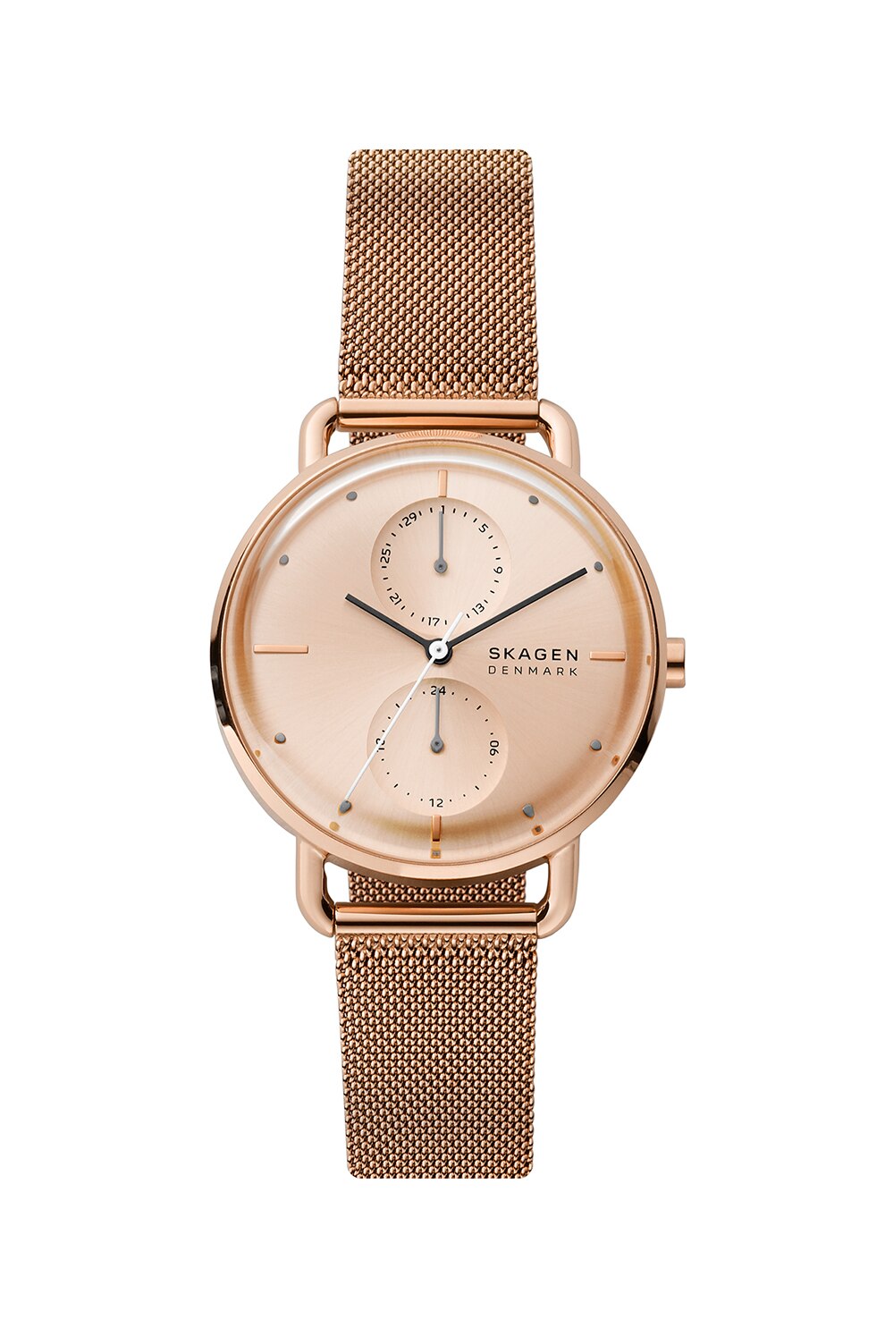 Skagen, Ceas din otel inoxidabil cu functii multiple, Auriu