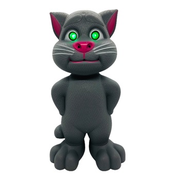 Jucarie Talking Tom, motanul inteligent vorbitor cu senzori, 30 cm Jucarie Talking Tom, motanul inteligent vorbitor cu senzori, 30 cm