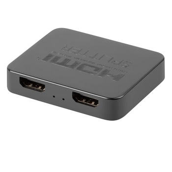 Splitter video Lanberg 42430, o intrare HDMI si 2 porturi de iesire HDMI 4K, 3D, alimentare microUSB 5V 1A, negru Splitter video Lanberg 42430, o intrare HDMI si 2 porturi de iesire HDMI 4K, 3D, alimentare microUSB 5V 1A, negru