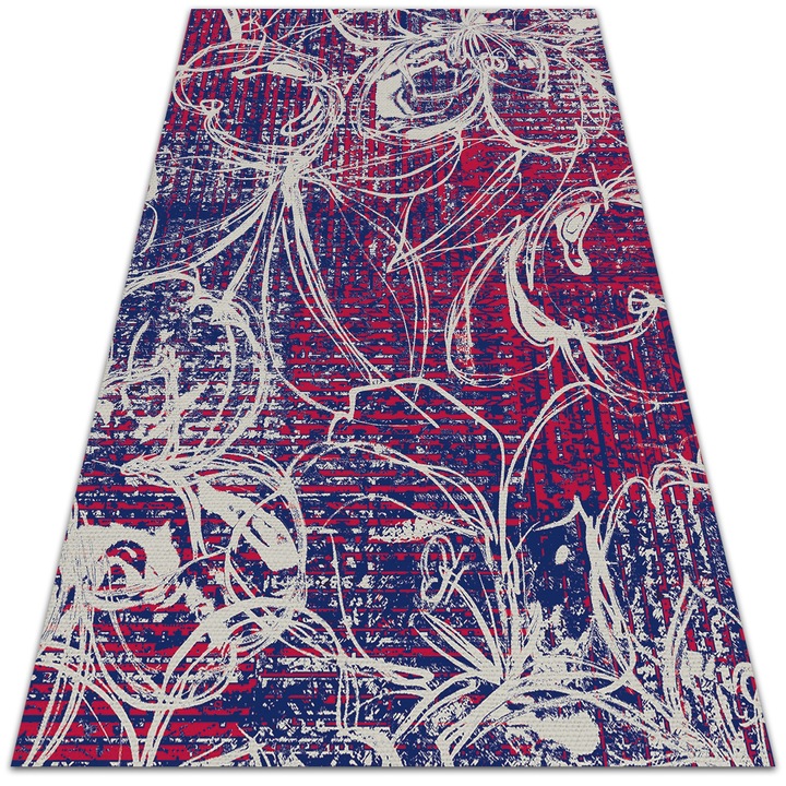 Covor PVC. Tulup. Vinil. Contrast Retro Abstraction. Albastru. 150x225 cm. 010260370060000019200