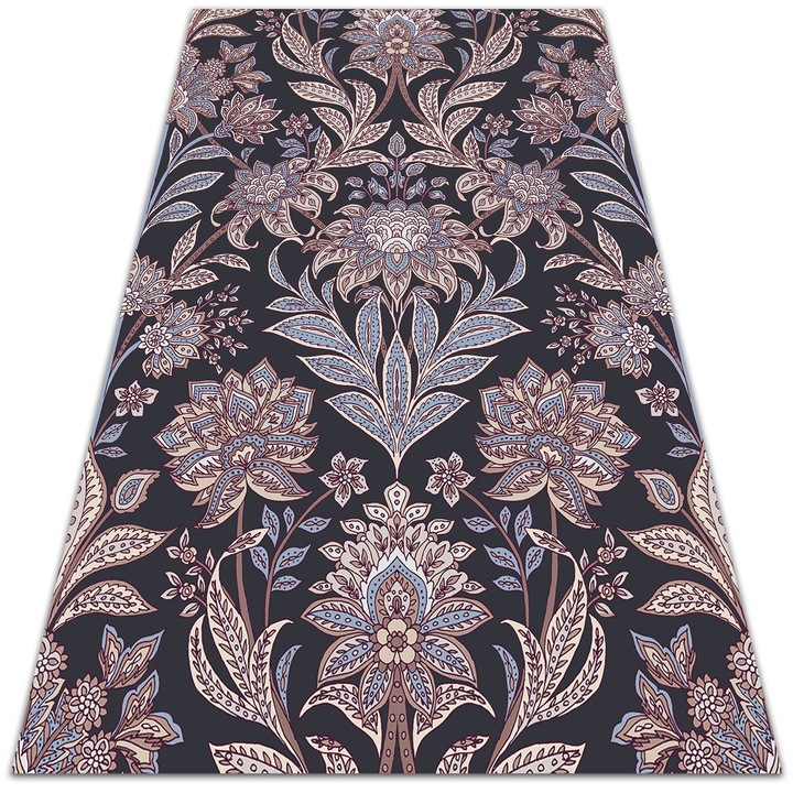 Covor PVC. Tulup. Vinil. Print Paisley. Rosu. 150x225 cm. 010260370060000019204