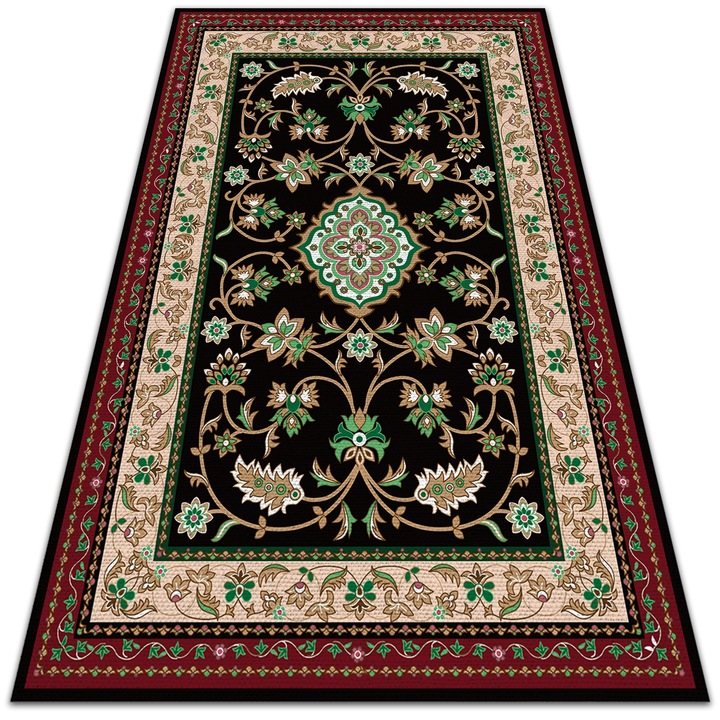 Covor de vinil pentru terasa, Covor de balcon, PVC, Stil Oriental, 60 cm x 90 cm, 010260370010000029750