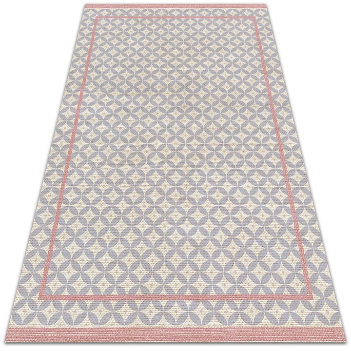 Covor de vinil pentru terasa. Covor de balcon. PVC. model Roti si cadre. 60x90cm