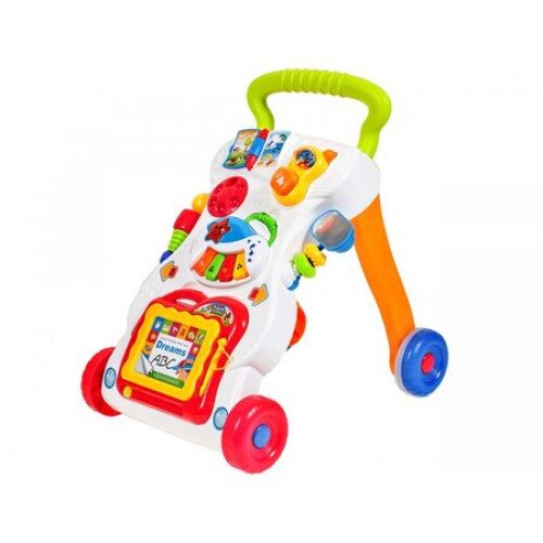 Antemergator interactiv cu activitati, pian si tablita de scris - Krista®