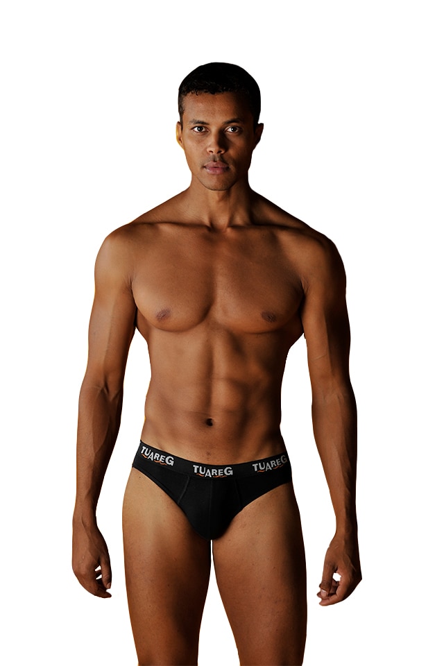 Slip Clasic barbati, Model 11, Tuareg, Negru/Alb