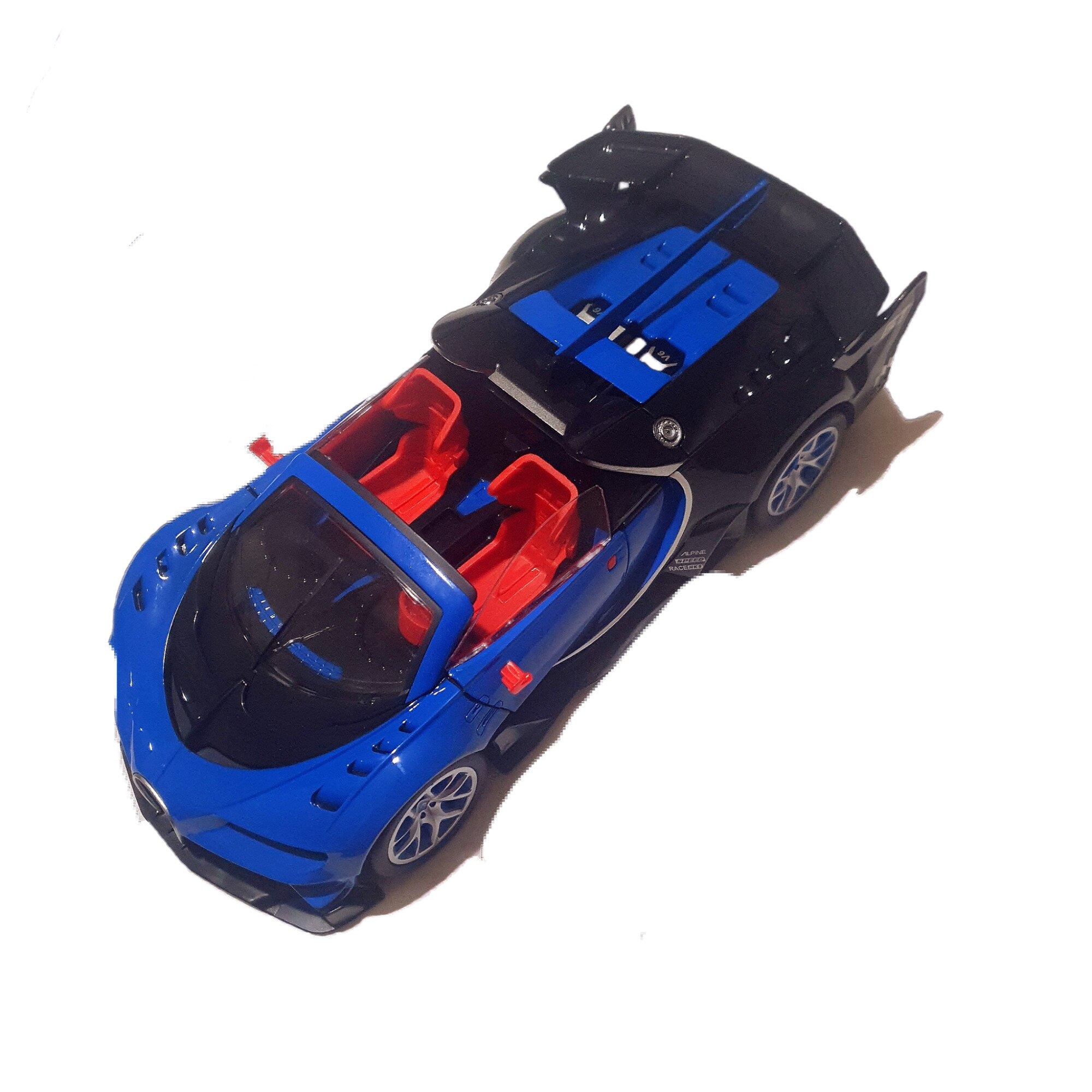 Masinuta decapotabila cu telecomanda pentru copii, LED, 27 MHZ, lumini, usi automate, 1:14