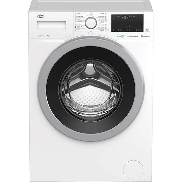 Masina de spalat rufe frontala BEKO WUE8633XST, HomeWhiz, 8kg, 1200rpm, Clasa A+++, alb
