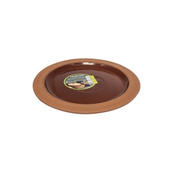 Farfurie mare din teracota Zigg zagg, 26 cm, maro Farfurie mare din teracota Zigg zagg, 26 cm, maro