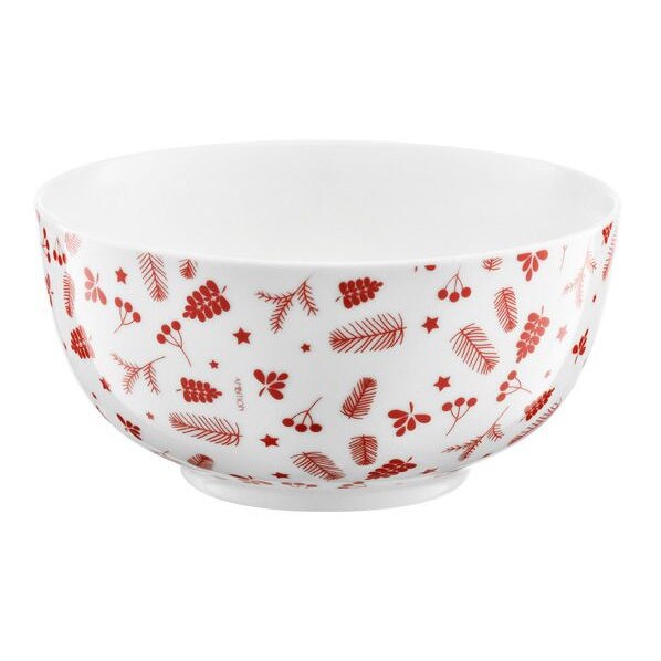 Bol salata Ambition 13cm puncte rosii Pine Red