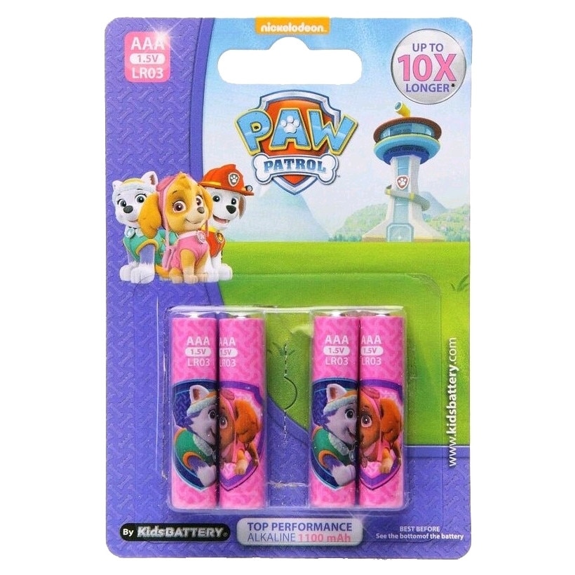 Set 4 baterii alcaline Kids Battery AAA R3 Patrula catelusilor