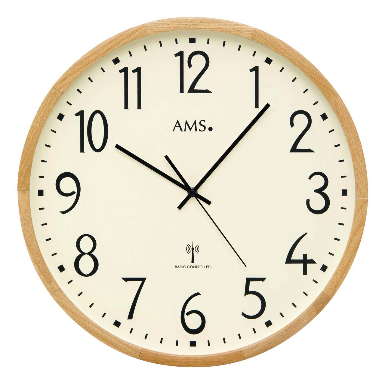 Ceas de perete AMS 5534, Quartz, Creme, Analogic, Modern