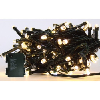 Instalatie brad Craciun, Hoff, 180 LED-uri albe cu lumina calda, 17.9 metri, controler, interior / exterior, alimentare baterii Instalatie brad Craciun, Hoff, 180 LED-uri albe cu lumina calda, 17.9 metri, controler, interior / exterior, alimentare baterii