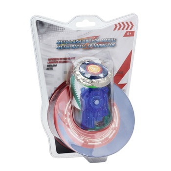 Set titirez albastru Metal Battle Spinning Top , 6+ Set titirez albastru Metal Battle Spinning Top , 6+